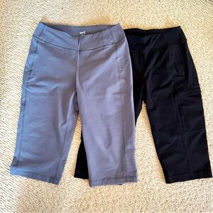 Two For One $ Duluth Trading Co Women's NOGA Capri Size M Black & Blue